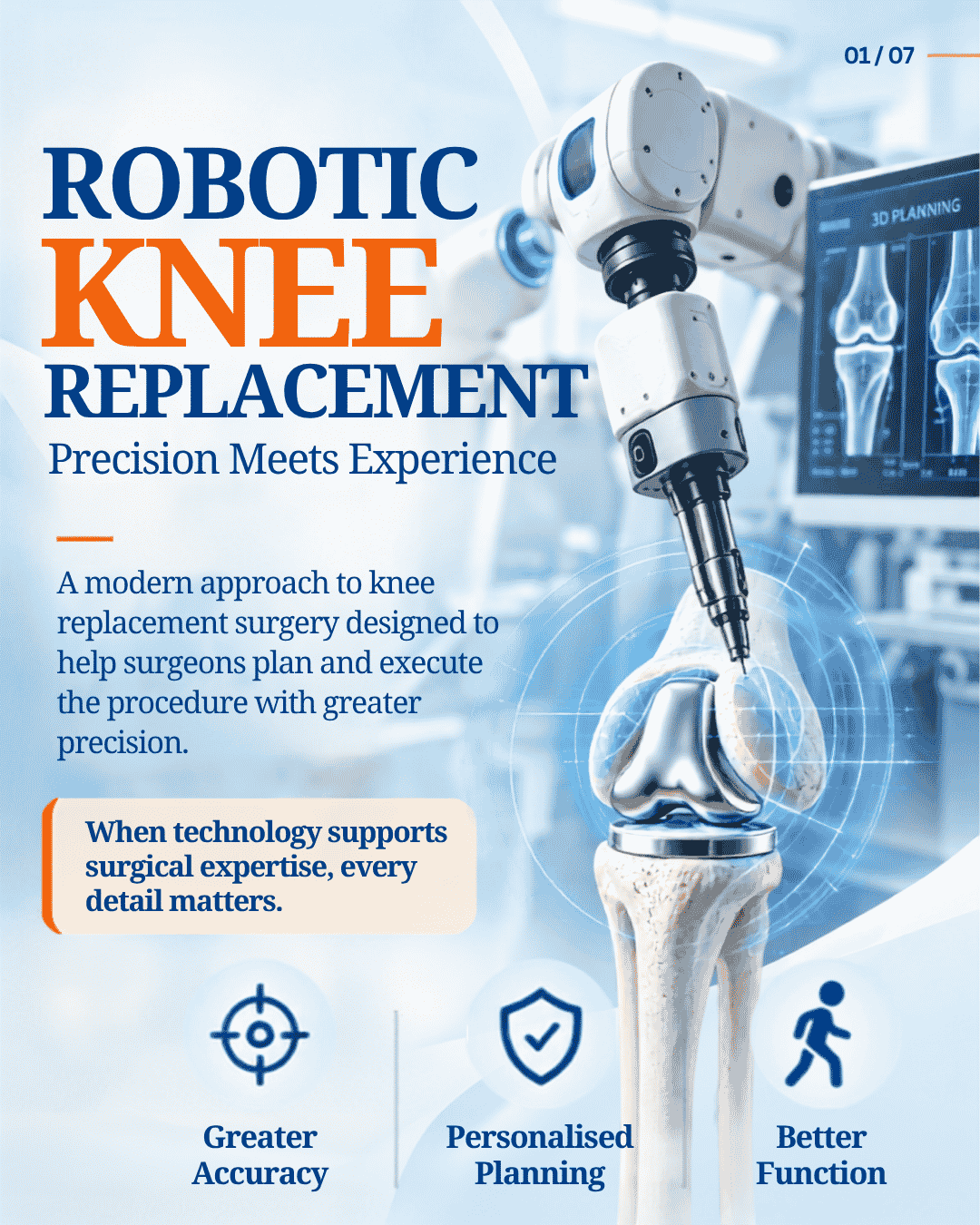 Robotic knee replacement Hyderabad Pure Ortho Hospitals Sainikpuri surgeon